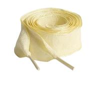 Cordones 2 Pares Cinta Plisada Encaje de una Sola Capa con Volantes de 2,5 cm de Ancho(Yellow,160cm)