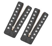 Cordones anchos para pantorrillas - Características de cuero sintético marrón, cremallera táctica universal para botas, unidad de extensión especializada para zapatos, herramienta de utilidad