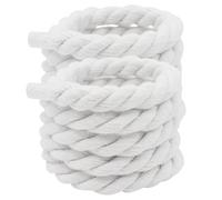 Cordones de cuerda 1 par de 10 mm tejido redondo de 63 pulgadas DIY grueso sólido de color sólido poliéster algodón de algodón resistente a la lágrima de encaje de zapato infalible, blanco, cordones