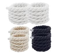 Cordones de cuerda 3 pares de 10 mm tejido redondo de 63 pulgadas DIY grueso de color sólido Soelaces poliéster algodón resistente a la lágrima de zapato inquebrantable encaje