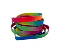 Cordones de hockey sobre hielo arcoíris de doble capa de nailon para patines, cordones multicolor de 84, 96, 108, 120 pulgadas, opciones para entrenamiento y partidos de liga, adecuados para
