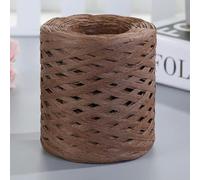 Cordones de papel rafia, Hilo mezclado de yute paja, 1 rollo, 200M, Multicolor, for manualidades hechas a mano, tejido, ganchillo, bricolaje(Coffee 06)