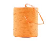 Cordones de papel rafia, Paquete de cinta paja 3 rollos multicolor 2,0 mm 180 m por rollo(Orange)