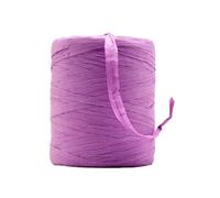 Cordones de papel rafia, Paquete de cinta paja 3 rollos multicolor 2,0 mm 180 m por rollo(Purple)