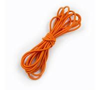 Cordones De Repuesto Cuerda elástica Redonda de 5/10/20M y 4mm, Banda Goma Colorida, for el Pelo, cordón elástico for Costura, cinturón, Resorte Manual(Orange,20Meters(4 Rolls))