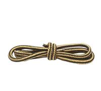 Cordones de satén gasa transparente, Cordones Redondos De Poliéster Paquete De 2 Multicolor 4mm 100/120/150cm for Botas De Trabajo Y Zapatos De Cuero(Yellow Black,100)