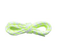 Cordones De Zapatos Para Senderismo 4 pares de cordones redondos de 5MM puntos de flores cordones sólidos poliéster a juego zapatos deportivos botas de herramientas senderismo(White Neon Green,160cm)
