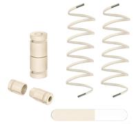 Cordones elásticos sin atar con hebilla de metal para zapatos deportivos y casuales, antideslizantes, rápidos de colocar, cordones elásticos negros (beige)