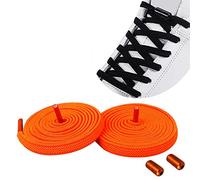 Cordones Elásticos Sin Nudo con Hebilla Metal para Zapatillas | Elásticos Cordones para Niños y adultos/Cordones Elásticos de Goma con Botón de Metal Cordones, No es Necesario Atar Cordones de Zapatos