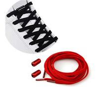 Cordones Elásticos Sin Nudo para Hombres Mujeres Niños | Cordones de Zapatos/Cordones Zapatillas Deporte Cordones Elásticos de Goma con Hebilla Metal [No es Necesario Atar los Cordones de los Zapatos]