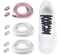 Cordones Elásticos Sin Nudo para Hombres Mujeres Niños | Cordones de Zapatos/Cordones Zapatillas Deporte Cordones Elásticos de Goma con Hebilla Metal [No es Necesario Atar los Cordones de los Zapatos]