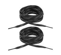 Cordones encerados para patines de hockey, accesorios de zapatos de patinaje de colores brillantes para patines de ruedas, patines de hockey, patines en línea, patines de hielo, Black, 84"