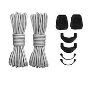 Cordones Finos de 1.5 mm para Salomon Botas de Esquí, Kit de cordones para Salomon, Sistema de Bloqueo Rápido, Cordones Redondos Sin Nudos, para Zapatos Deportivos y de Senderismo (Gris claro)