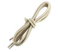 Cordones franceses - Redondos y muy gruesos - 5 mm - 110 cm - 100 % algodón - Color: Beige cremoso - HECHO EN FRANCIA
