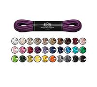 Cordones Mount Swiss© Luxury encerados y redondos para zapatos de traje y de piel, 2 - 3 mm de diámetro, 45 - 120 cm de longitud, color Morado, talla 100 cm
