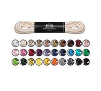 Cordones Mount Swiss© Luxury encerados y redondos para zapatos de traje y de piel, 2 - 3 mm de diámetro, 45 - 120 cm de longitud, color Beige, talla 75 cm