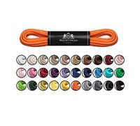 Cordones Mount Swiss© Luxury encerados y redondos para zapatos de traje y de piel, 2 - 3 mm de diámetro, 45 - 120 cm de longitud, color Naranja, talla 80 cm