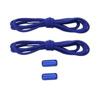 Cordones perezosos hechos de nylon altamente elástico con solapas metálicas para diferentes tipos de zapatillas cordones para uso diario, azul cobalto