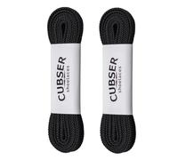 Cordones planos (2 pares) de calidad, duraderos, anchos (9 mm) para zapatos deportivos y zapatos deportivos, Black, 150
