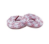 Cordones planos blancos + rojos Cordones deportivos con puntas rojas Cordones tejidos 60-180cm Accesorios para zapatos, 80cm