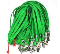Cordones planos, cómodas correas para cuello con Clip, cordones de seguridad, suministros escolares y de oficina para profesores y estudiantes, 100 Uds