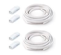 Cordones Planos,Cordones Redondos Sin Corbata Mal Magnic Hook Locks2 Pares Cordones Elásticos con Hebillas MalCordones Elásticos Sin CorbataCordones Planos Elásticos for ZapatillasZapatos CasualesPlan
