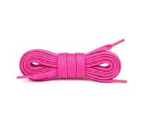Cordones Planos de Poliéster - Cordones de Moda para Zapatillas y Sneakers - Color Duradero y Resistentes - 1 Par (Rosa neón | 120 cm - 6 a 8 pares de ojales)