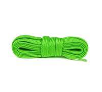 Cordones Planos de Poliéster - Cordones de Moda para Zapatillas y Sneakers - Color Duradero y Resistentes - 1 Par (Verde neón | 120 cm - 6 a 8 pares de ojales)