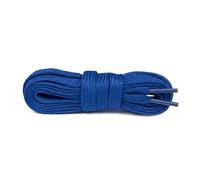 Cordones Planos de Poliéster - Cordones de Moda para Zapatillas y Sneakers - Color Duradero y Resistentes - 1 Par (Azul real | 120 cm - 6 a 8 pares de ojales)