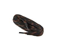 Cordones Planos para Zapatos y Botas de Trabajo y Calzado de Seguridad, Tejido Resistente, Hechos en Europa por Worker Walker Laces Pro, 1 par (9176 - negro con marrón / 90 cm - 35 pulgada)