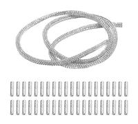 Cordones Redondos de 6 Metros Con 40 Juntas de Metal, Diamantes de Imitación y Purpurina para Decoración de Bricolaje, Cuerdas de Repuesto para Sombreros