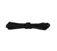 Cordones Redondos de Algodón - 1 Par, 100% Algodón, Cordones de Repuesto Resistentes y de Color Duradero para Zapatillas, Calzado Casual y Botas (Negro | 45 cm - 2 a 3 pares de ojales)
