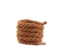 Cordones redondos de algodón y lino trenzados, cordones gruesos para zapatillas deportivas, calidad colorida, 1 cm más gruesos, para zapatillas deportivas, botas, marrón, Large