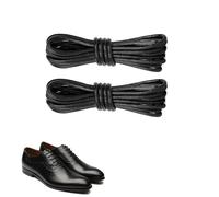 Cordones Redondos Encerado, 4 Piezas Cordones de Zapatos de Cuero de 2,5 mm Business Cordones de Repuesto Elásticos para Zapatos de Vestir Botas Zapatos de Cuero 80CM