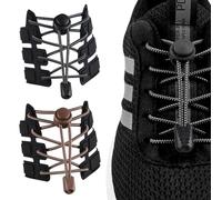 Cordones Sin Atar, 2 Pares Cordones Elásticos, No Tie Cordones Cordones Elásticos con Sistema de Bloqueo