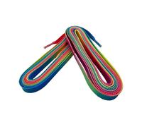 Cordones trenzados dobles, cordones reforzados encerados para patines, suministros de patinaje de material de fibra tejida para patines de hockey, patines en línea, patines de hielo, Colorido2, 96"