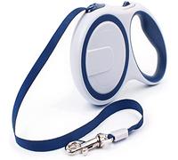 Cordonu ritràttili pû cani, cordonu pû cani di 10/16 FT pi cani nichi e Mediu nzinu a 44 libbra, rumpitura a nu pulsanti e Chiusura a 360° Senza ngridi(Blue,5m)