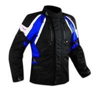 Cordura Chaqueta Moto Enduro Touring Turismo impermeable Off Road Azul