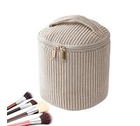 Corduroy Cosmetic Bag, Large Capacity Makeup Organizer, Portable Size, for Travel Storage, Soft Fabric Zippered Pouch, Beauty Storage Accessory, Home School Office Camping, multicolor, B