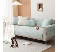 Corduroy Couch Cover Plush Sectional Sofa Covers Soft Warm Couch Cover for 3 Cushion Couch Thickened Dog Bed Cover 1-3 Seats Sofa Seat Cover Non-Slip And Washable,Curry,70*90cm/27.6*35.4in(Green,110*1