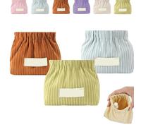 Corduroy Elastic Hair Tie Organizer Bag - Cute Makeup Pouch for Purse, Portable Travel Hair Accessory Storage for Tie, Lipstick, Coin Purse , Small Items Organizer (Style#1)