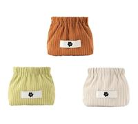 Corduroy Elastic Hair Tie Organizer, Portable Corduroy Elastic Storage Bag, Corduroy Hair Accessories Organizer, Mini Makeup Bag, Portable Travel Corduroy Elastic Storage Bag (3Pcs-A)