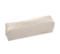 Corduroy Pencil Case, Soft Pen Bag with Wide Opening, Zippered Stationery Organizer Pouch for School, Travel, Study Desk, Craft Supplies, College Students, Classroom Use 21.5x6x6cm