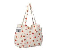 Corduroy Tote Bag - Multi Pocket Shoulder Purse | Large Capacity Cute Handb