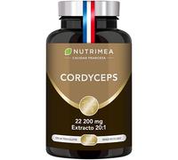CORDYCEPS - 22200 mg - Extracto de Micelio de Cordyceps 20:1- Alto Contenido en Polisacáridos - Hongo Adaptogénico - 90 Cápsulas Veganas - Nutrimea - Fabricado en Francia