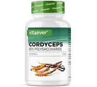 Cordyceps mushroom - 300 cápsulas con 650 mg de extracto real CS-4-40% polisacáridos bioactivos - alta dosis - hongo oruga - vegano