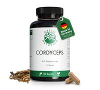 Cordyceps Sinensis - 400mg por dosis diaria - IMPORTANTE: Extracto 10:1 (=14000mg Cordyceps por dosis) +40% polisacáridos bioactivos - Green Naturals®