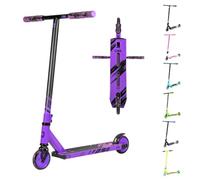 CORE CB1 - Patinete de acrobacias para principiantes de 6 años en adelante, patinete para principiantes con ruedas de 110 mm, patinete profesional para adolescentes y niños, color morado/negro