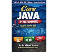 Core Java Programming: Unit-Wise Complete Guide with Examples, Diagrams & Exam-Oriented Notes (A Rapid Revision Guide for Engineering & Computer Science Students)