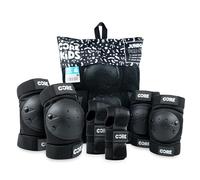 CORE Juego de rodilleras protectoras 6 en 1 junior, engranajes de protección para patinaje con codo y rodilleras, almohadillas de patinaje para niños, jóvenes, para patinaje, ciclismo, patinaje